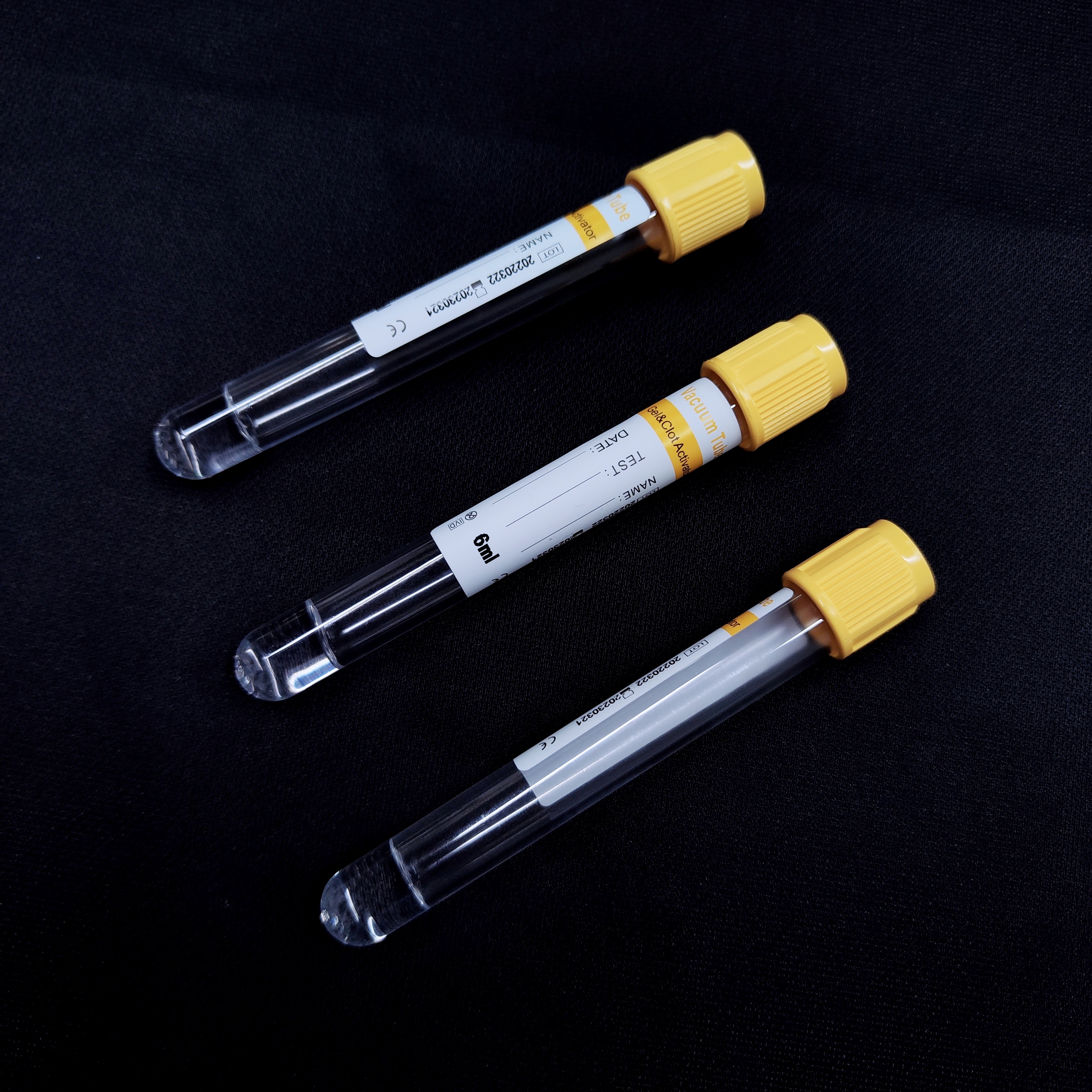 Yellow Gel Clot Activator Blood Vacuum Tube