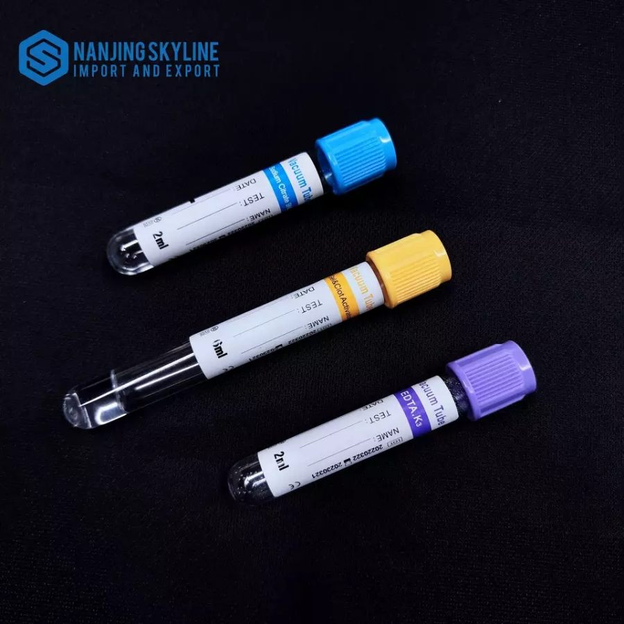 Disposable Medical Vacuum Blood Collection Tube PET Glass