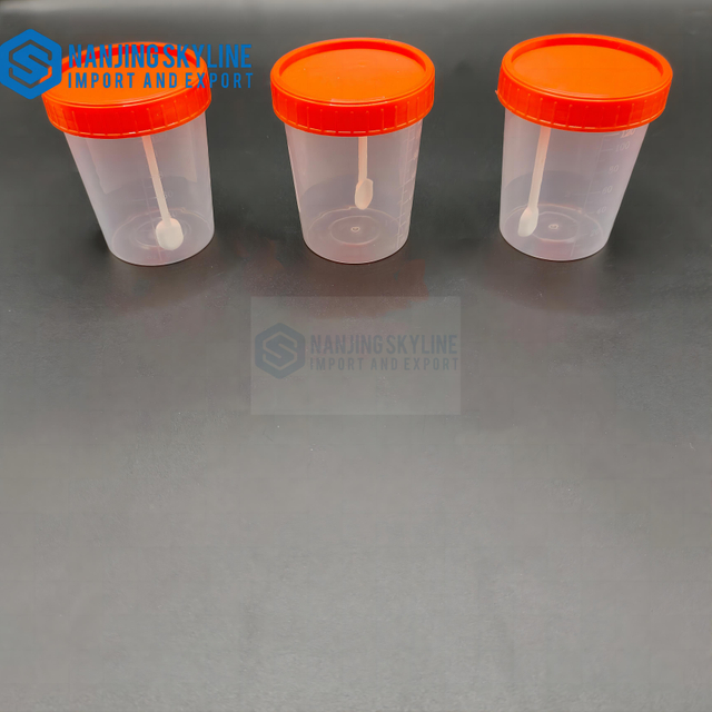 Disposable stool container cup with spoon 120ml sterilized Single package