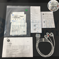 GE Imported Original American Standard AHA (white RA, Red LL, Black LA) Adult Three Lead Clip on Non Detachable Wire 74CM Order Number 2106390-001