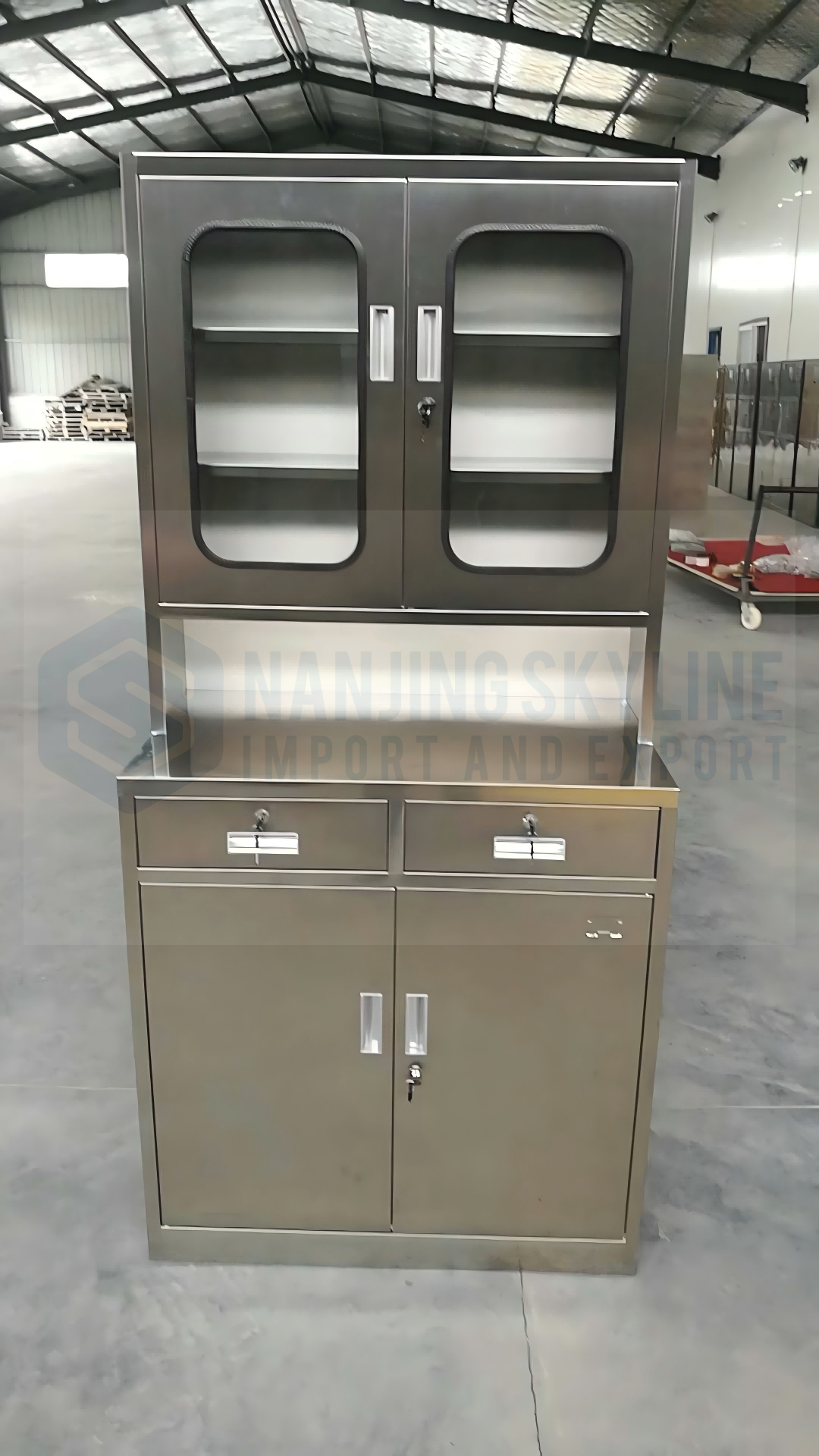 Modern Stainless Steel Medicine Storage Cabinet 900*500*1800mm Thickness 0.5mm 0.7mm 1.0mm