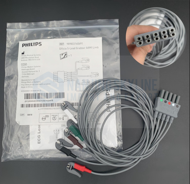 Philips Adult Clip on Five Lead Wire Single Row 98980316691
