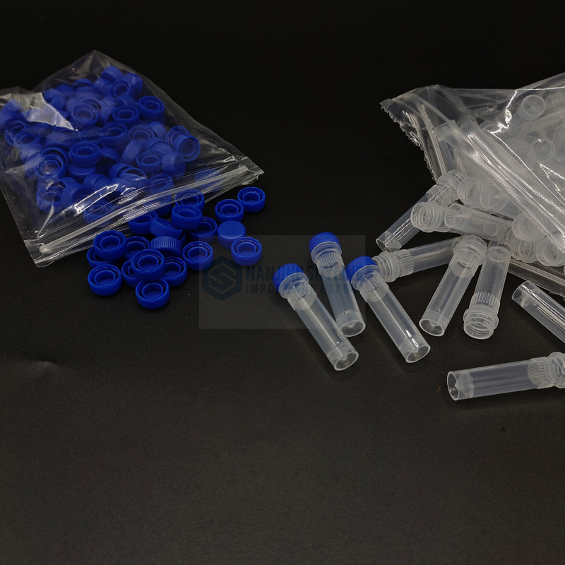 Blue 1ml/1.5ml/1.6ml/1.8ml/2ml/4ml/5ml Freezing Cyrovials Vials Cryo Tubes with Extermal Thread