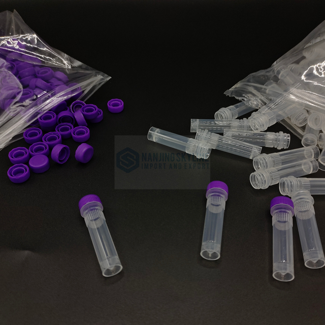 Purple 1ml/1.5ml/1.6ml/1.8ml/2ml/4ml/5ml Freezing Cyrovials Vials Cryo Tubes with Extermal Thread