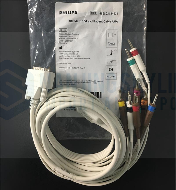 PHILIPS Original 10-Lead Patient Cable AHA. REF989803184931