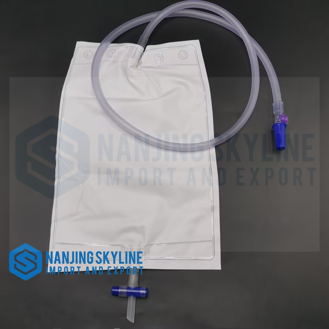 Medical disposable Urine Collection Bag T Valve Urine Drainage Bag with sampling port