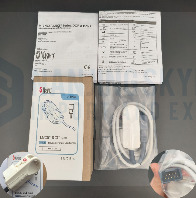 Massimo Imported 9-pin Adult Finger Clip Blood Oxygen Probe REF: 1863