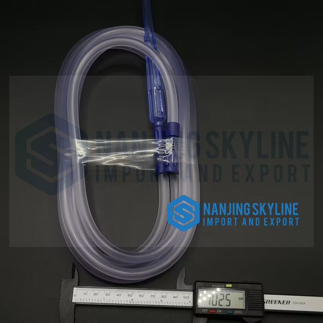 Medical hospital disposable yankauer suction connecting tube set