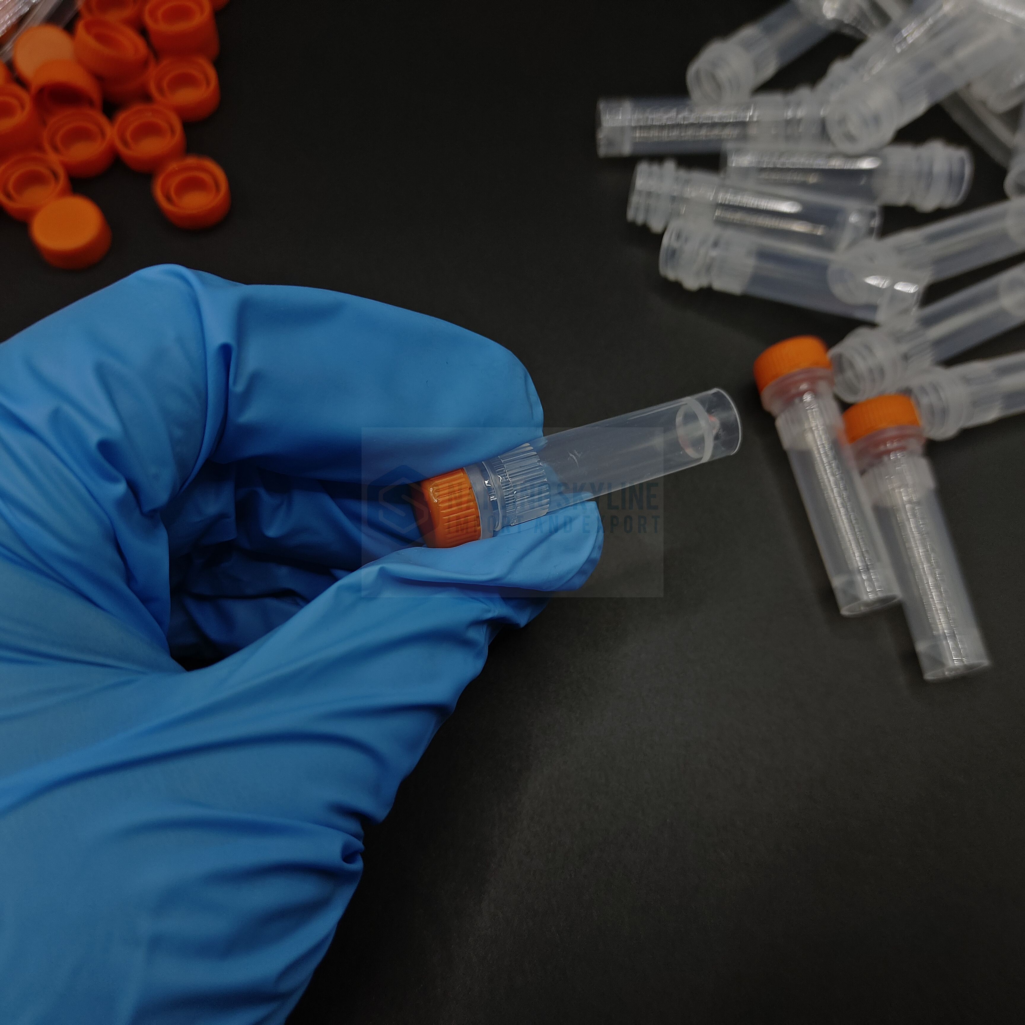 Orange 1ml/1.5ml/1.6ml/1.8ml/2ml/4ml/5ml Freezing Cyrovials Vials Cryo Tubes with Extermal Thread