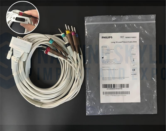 PHILIPS Original Long 10-Lead Patient Cable AHA.REF:989803184951