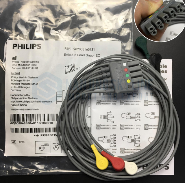 Philips Original Import Adult Clip on Five Lead Branching AHA REF989803160721