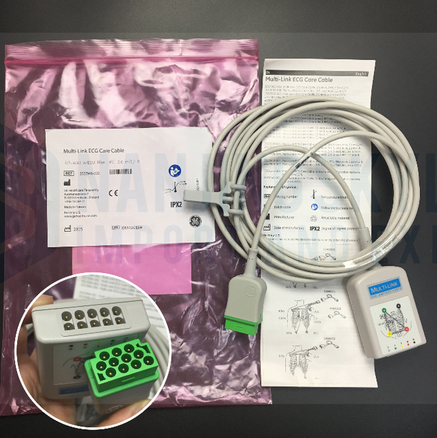 GE Imported Operating Room Heart Electric Three/five Conductor Universal European Standard Main Cable 3.6m Order Number 2022948-002