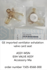 GE Imported Ventilator Exhalation Valve Card Seat ASSY-MSN, EXH VALVE ASSY, Accessory-Ma Order Number 1505-8568-000