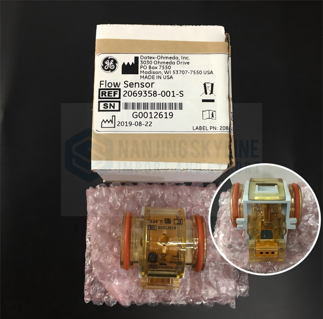 GE Original Imported Omega Anesthesia Machine Flow Sensor REF: 2069358-001-S