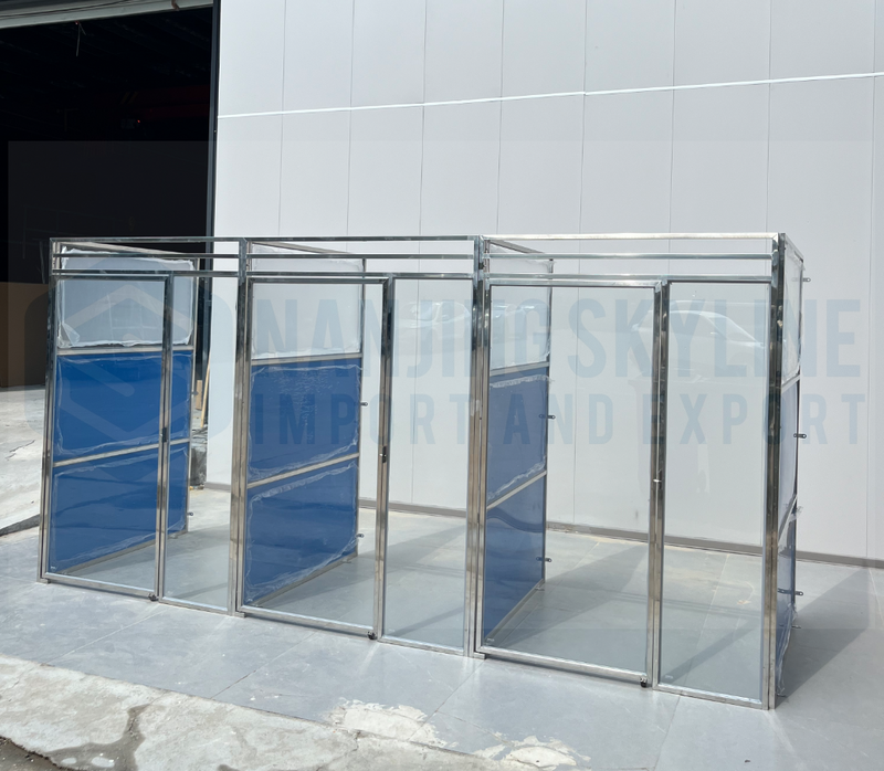 Dog Kennel Heavy Duty Stainless Steel and Glass for Vet Clinics & Boarding Kennel 4*4*5 feet