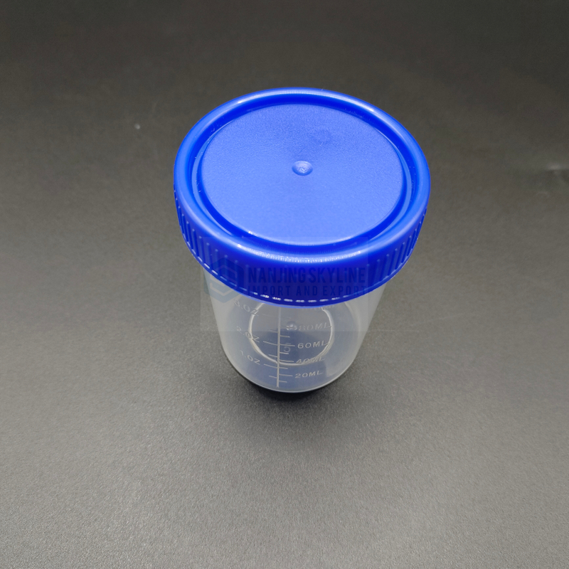 Disposable plastic urine container 100ml urine specimen cup