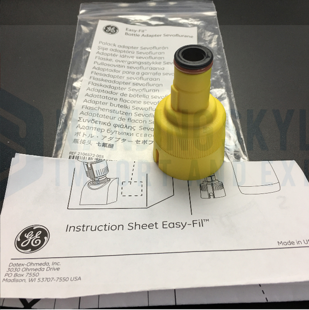 GE Omeda ADPTR ASSY EASY-FIL BTEC7 Fluoroether Doser 2106572-003 Original Number 1100-3028-000