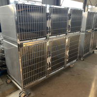 Two-floor Stainless Steel 6 Door Veterinary Cage 1830*700*1575mm