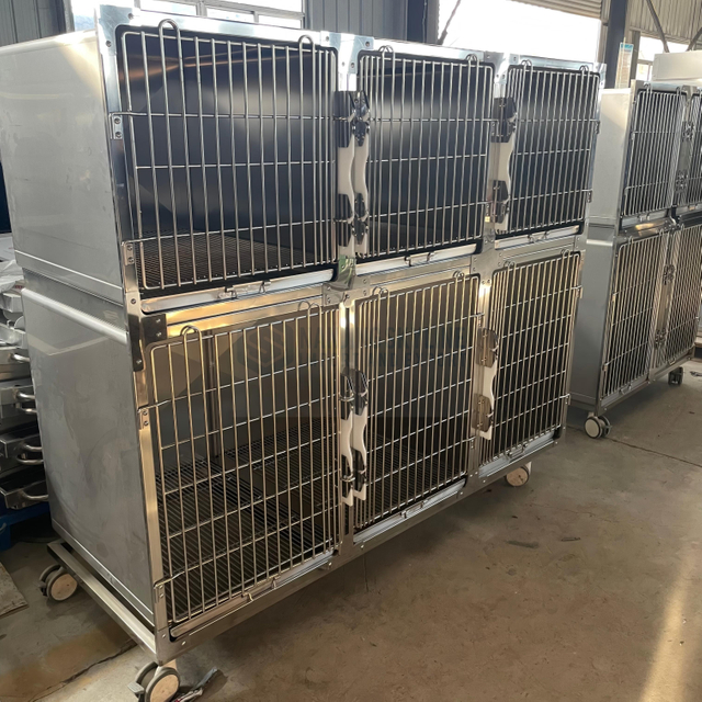Two-floor Stainless Steel 6 Door Veterinary Cage 1830*700*1575mm