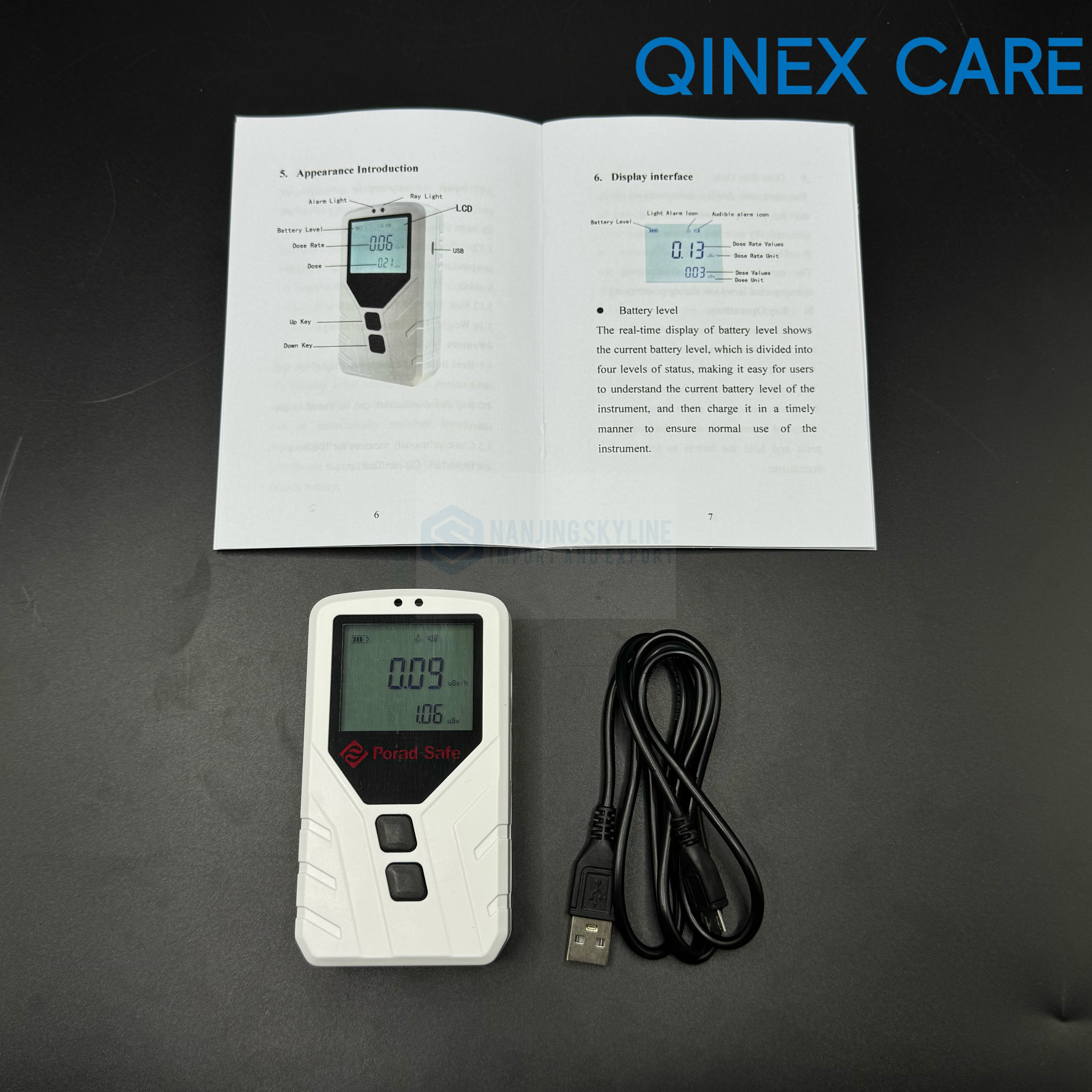 QINEX CARE Radiation Survey Meter 