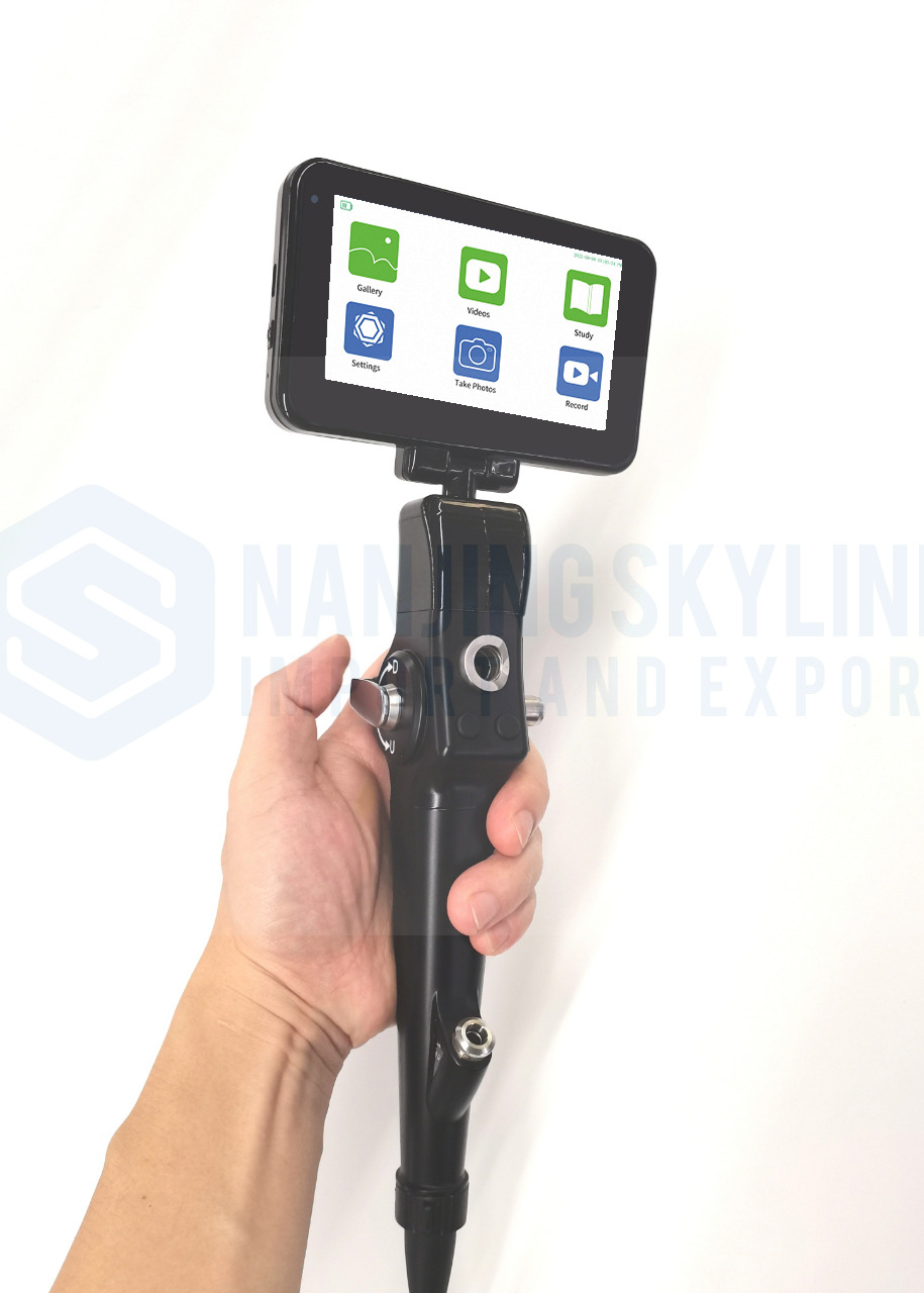 QINEX CARE Handheld Flexible Video Laryngoscope with 4.5 Inch Monitor 