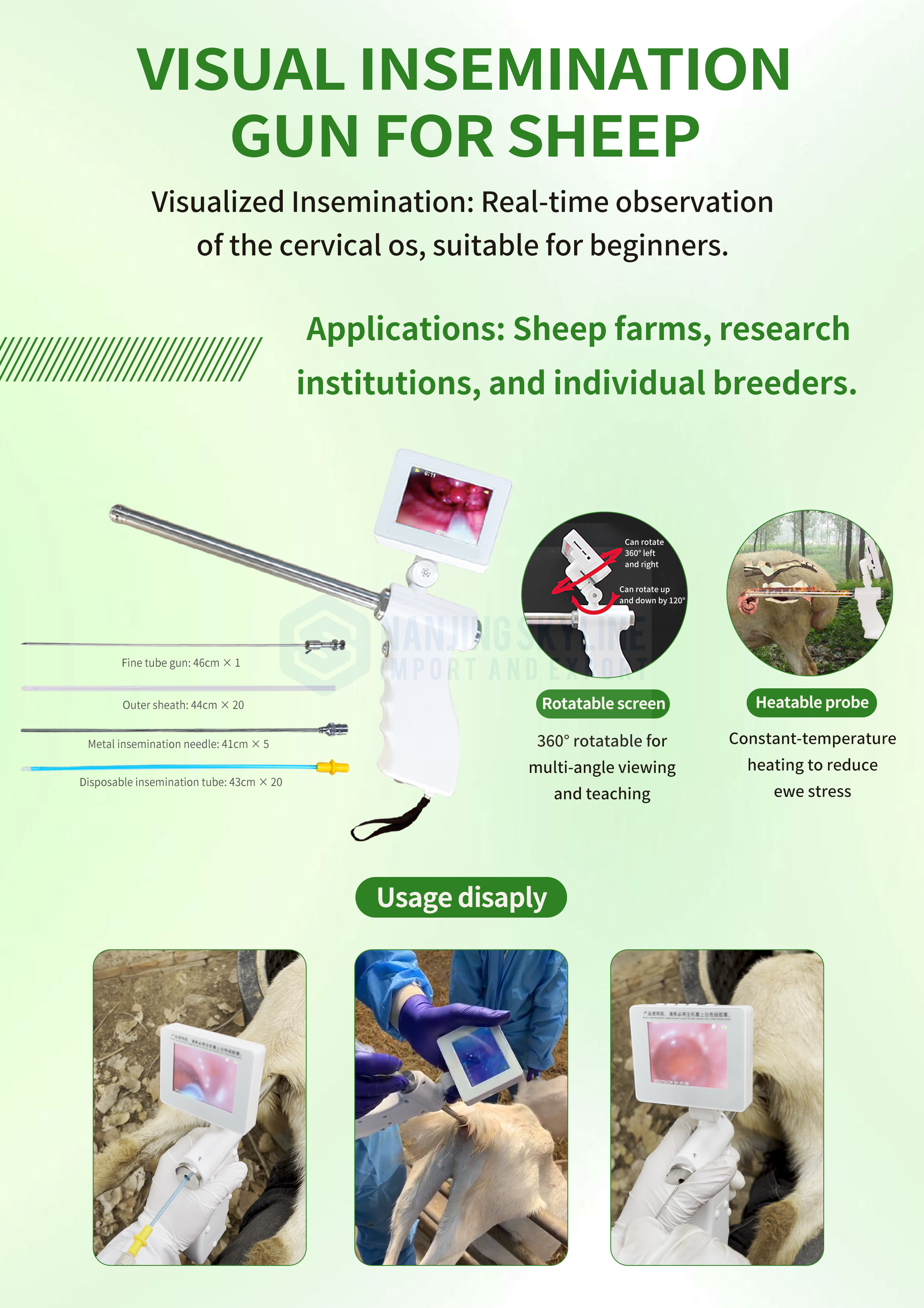 Sheep Dog Visual Insemination Gun